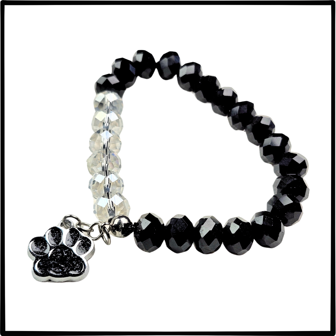 Stunning Black-Crystal "Pet Lovers" Bracelet #2