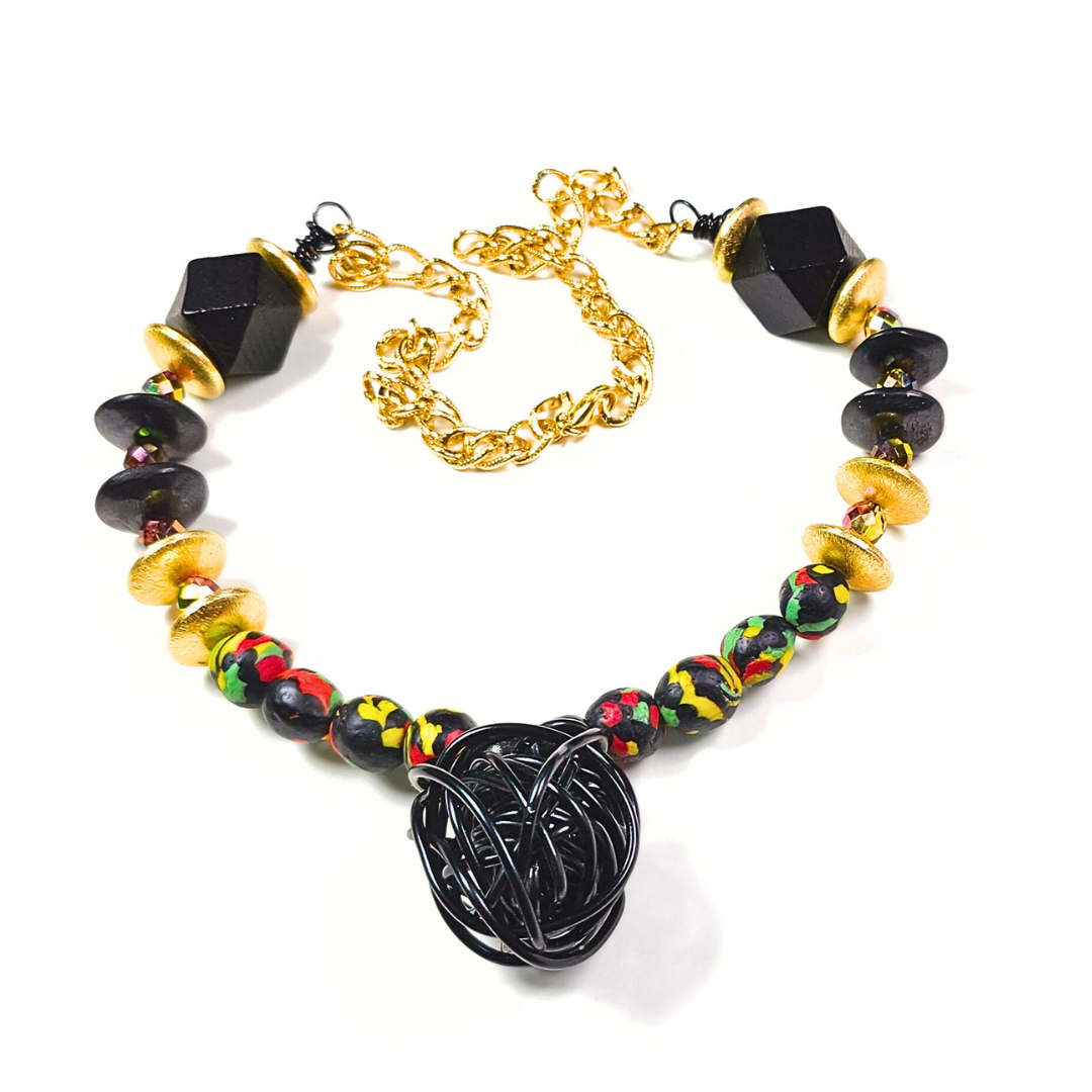 African Queen Necklace-Earring Set