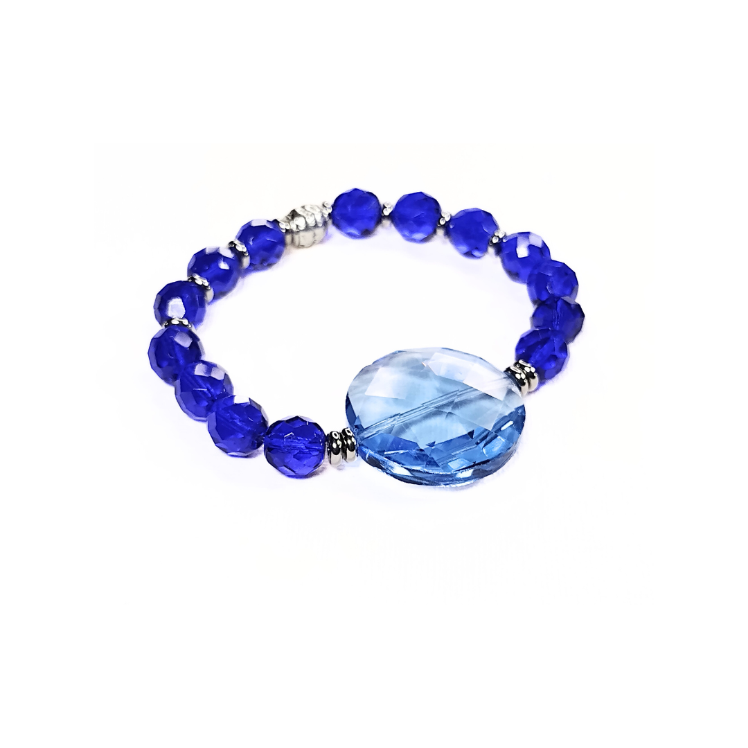 Woman's Blue Crystal Bracelet