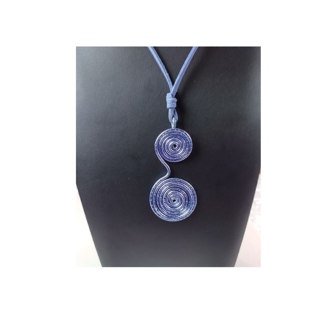 UNISEX Blue Necklace-Pendant - DESIGNER STATEMENT PIECE