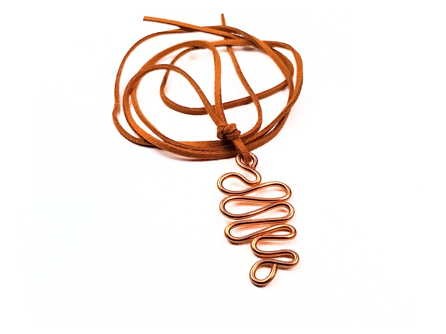 UNISEX Copper Curvy Wire Necklace (DESIGNER STATEMENT PIECE)