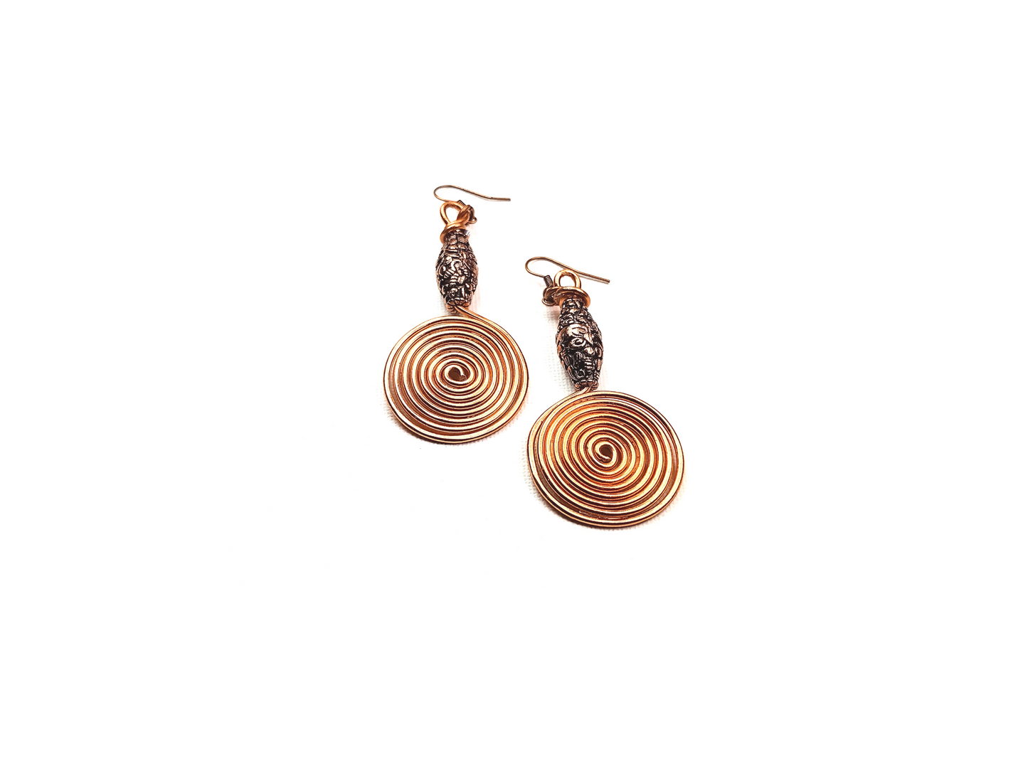 Woman's Copper Vintage Earrings (DESIGNER STATEMENT PIECE)
