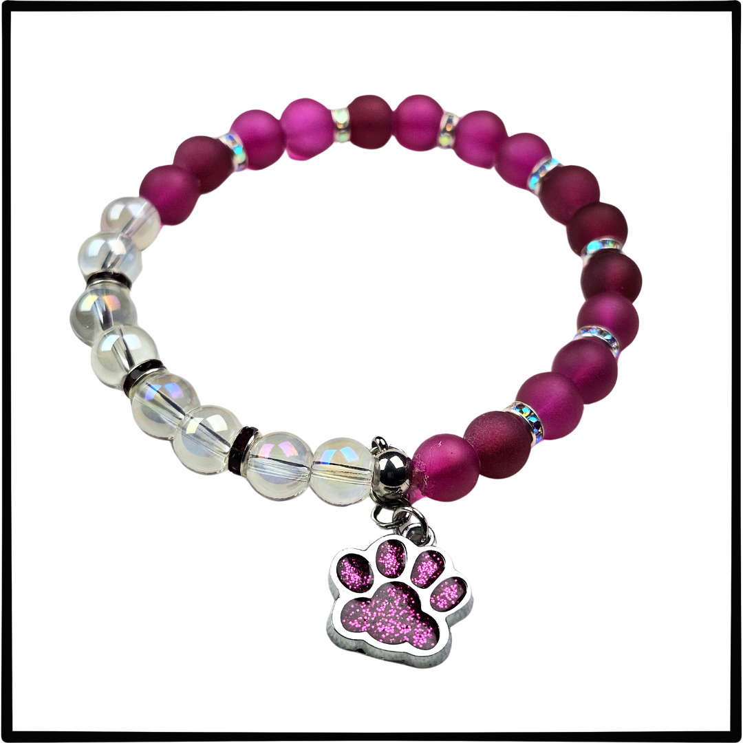 Stunning Dk. Maroon "Pet Lovers" Bracelet #2