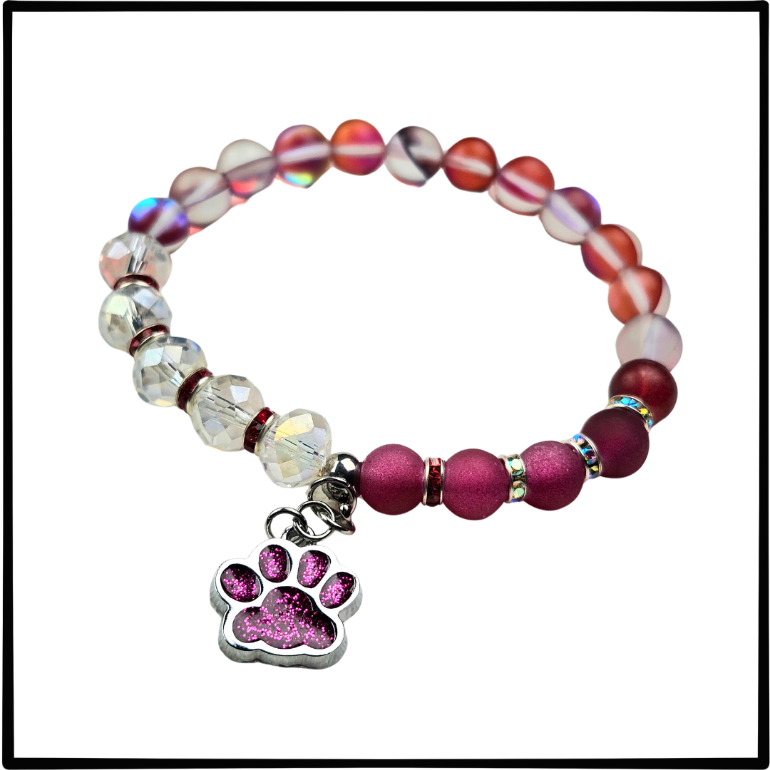 Stunning Dk. Maroon "Pet Lovers" Bracelet #1