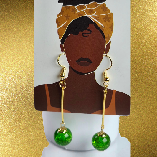 Stunning Green Dangle Earrings