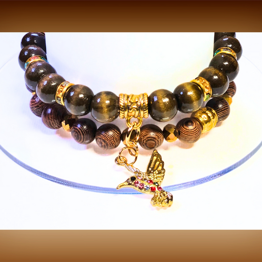 Cool 3-Piece Brown Beaded Bracelet Set