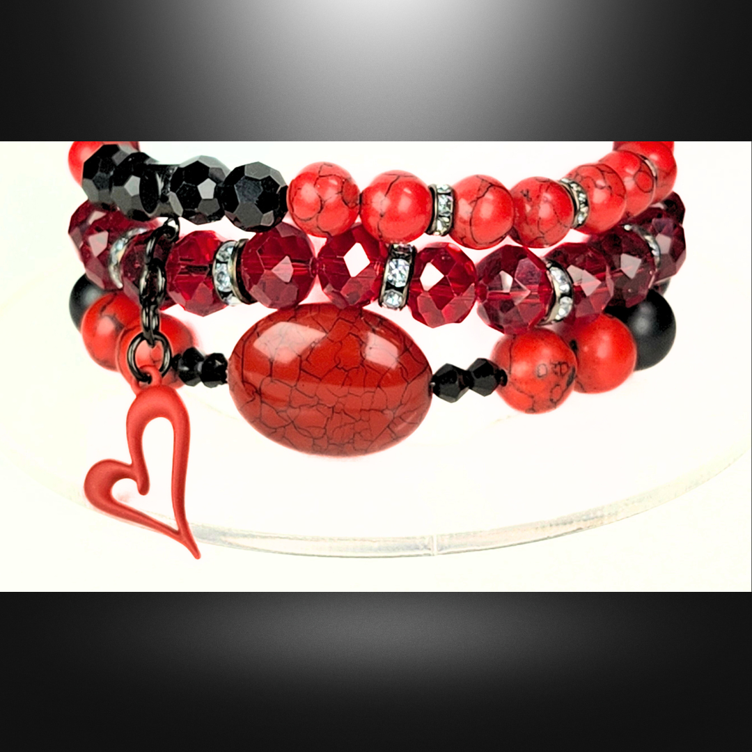 Jazzy Red-Black Jewelry Set #2