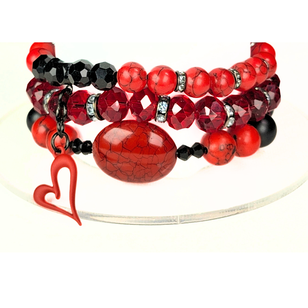 Jazzy Red-Black Jewelry Set #2