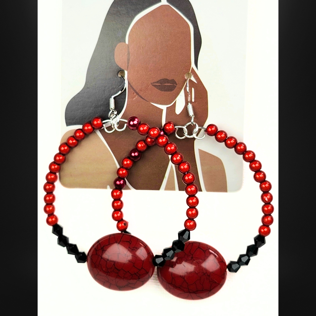 Jazzy Red-Black Jewelry Set #2