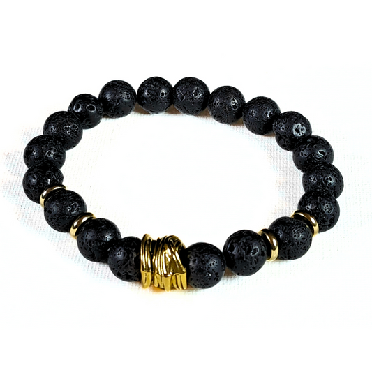 Man's Cool Lava Stone Bracelet #2