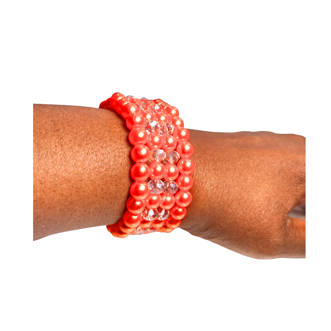 Woman's Orange Wrap-Around Wrist Bracelet (FIRE)